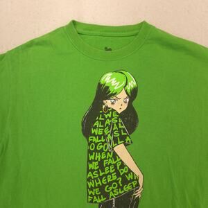 Billie Eilish Casual Short Sleeve Crew Neck T Shirt Adult Mens Size M Green